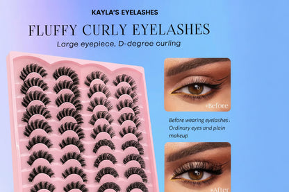 Mix Fake Eyelashes 3D Mink Lashes Fluffy Soft Wispy Eyelash Extension 4 Styles Mink False Eyelashes Makeup